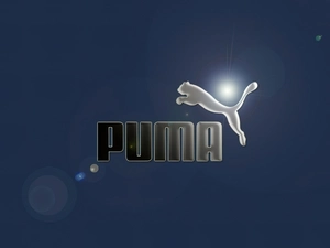 Blue, background, cougar, logo, name