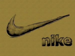 logo, Brown, background, Nike