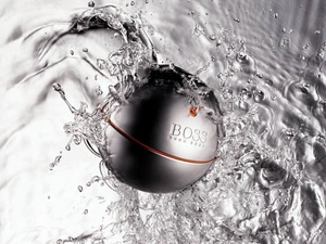 Hugo Boss, bowl, perfume, water