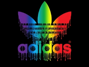 color, logo, adidas, dripping