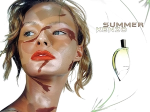 perfume, summer, bowl, Kenzo