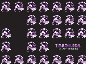 Triumvir, military uniform, purple, balaclava