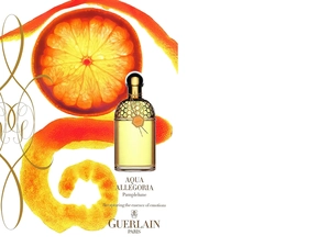 Guerlain, bowl, perfume, orange