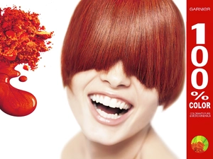 Hair, paint, Women, face, Garnier