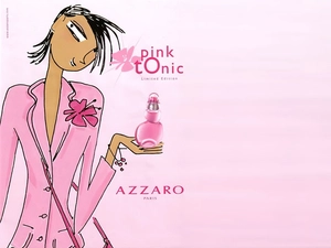 bowl, Pink, Women, tonic, Azzaro, perfume, Drawing
