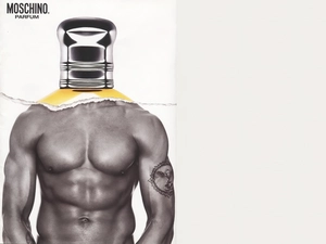 Moschino, bowl, perfume, torso