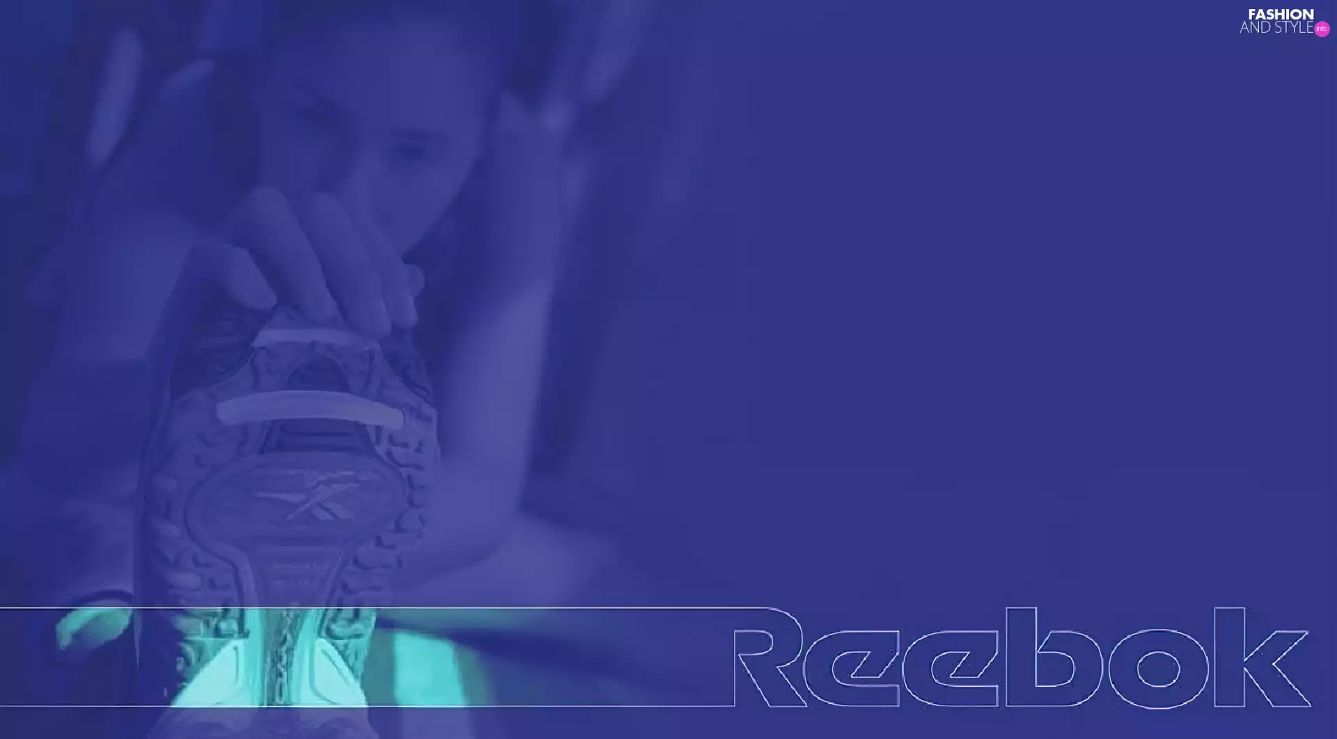 Blue, Reebok, girl, background