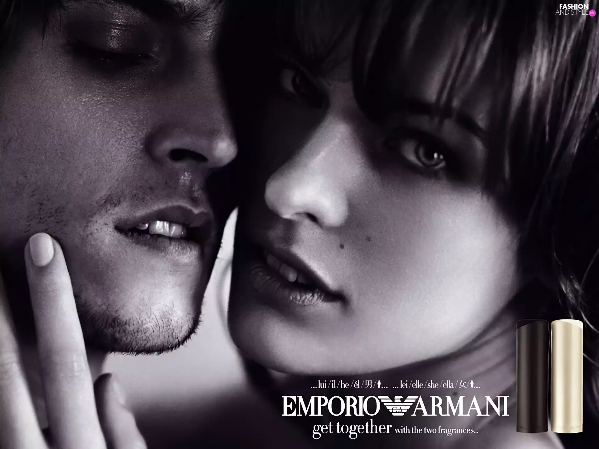 Women, Armani, perfume, bowl, a man, emporio