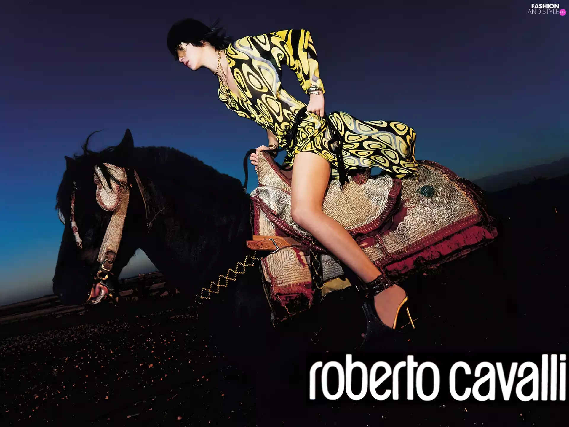 Roberto Cavalli, Horse, dress, Women