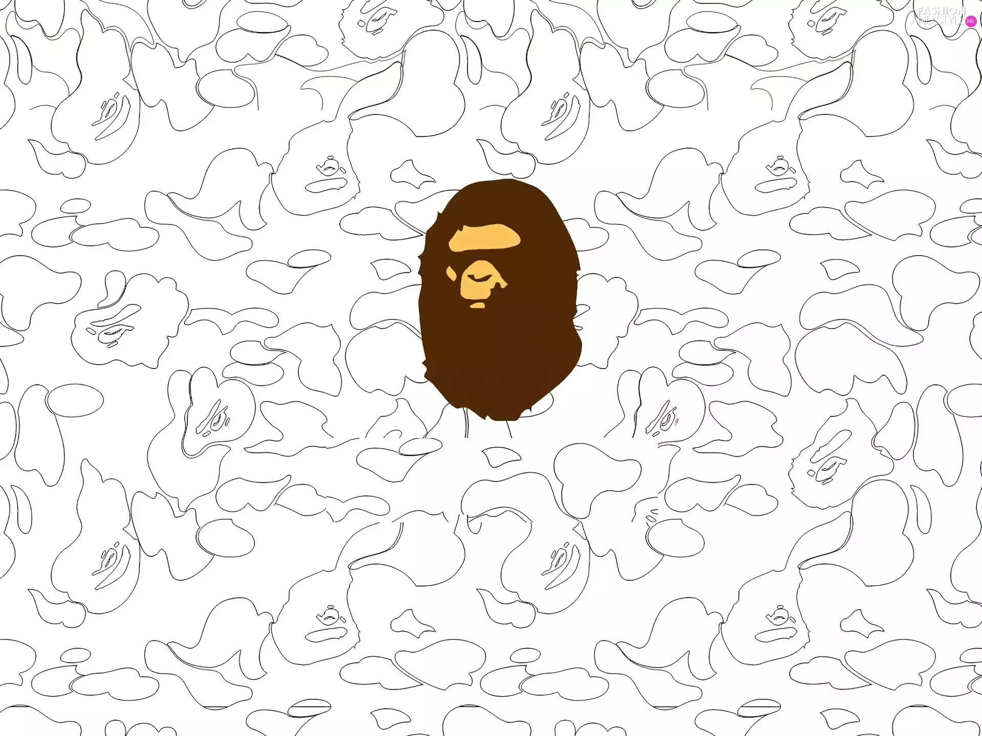 Monkey, Bathing Ape, Head