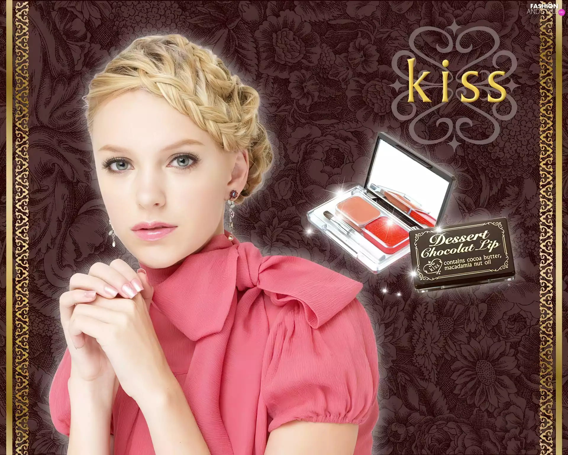 make-up, cosmetics, kiss