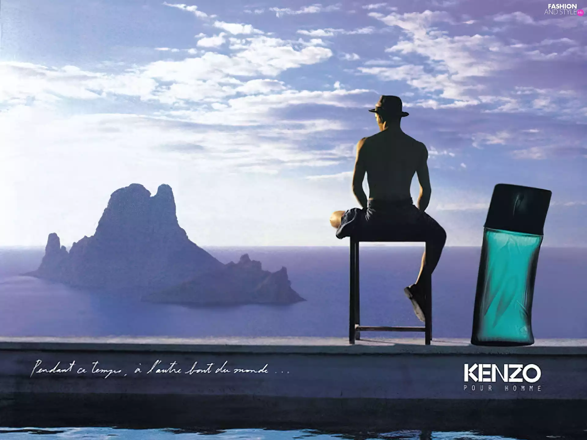 bowl, perfume, a man, Hat, Kenzo