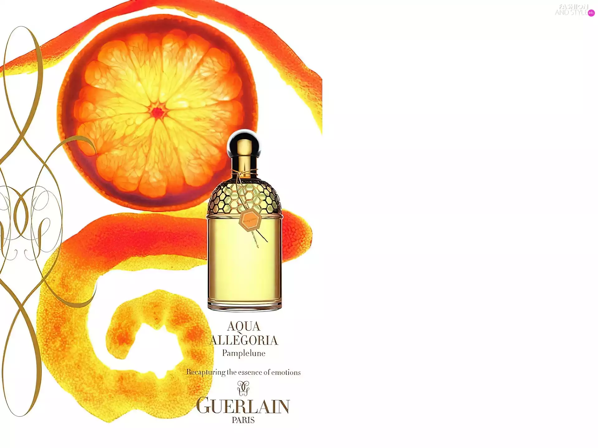 Guerlain, bowl, perfume, orange