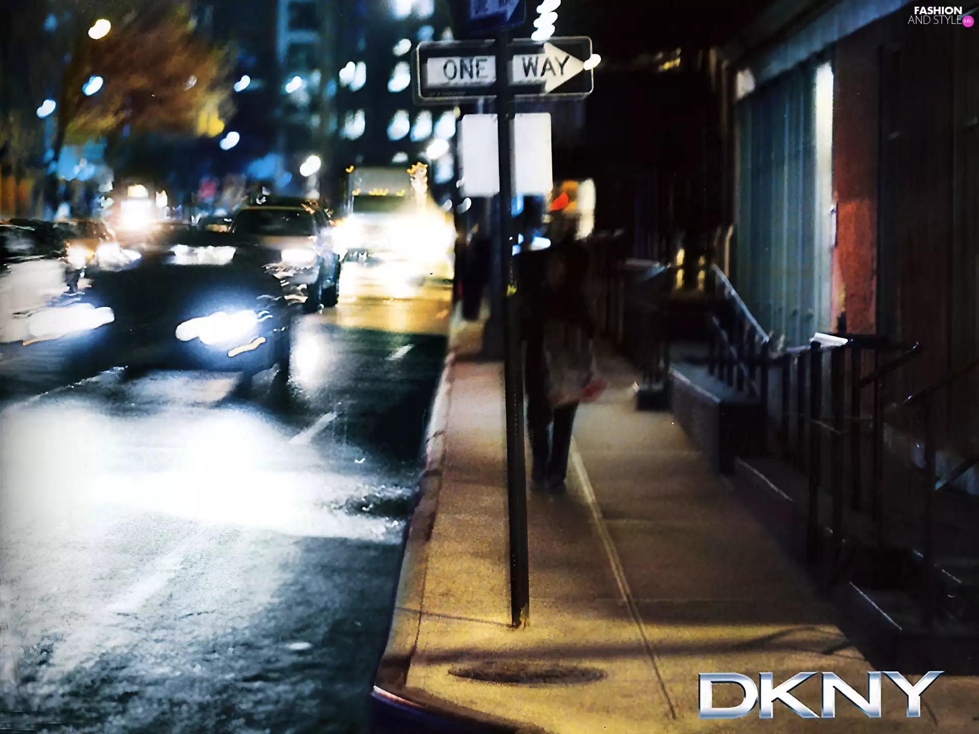 Town, Sign, Street, Pavement, Donna Karan