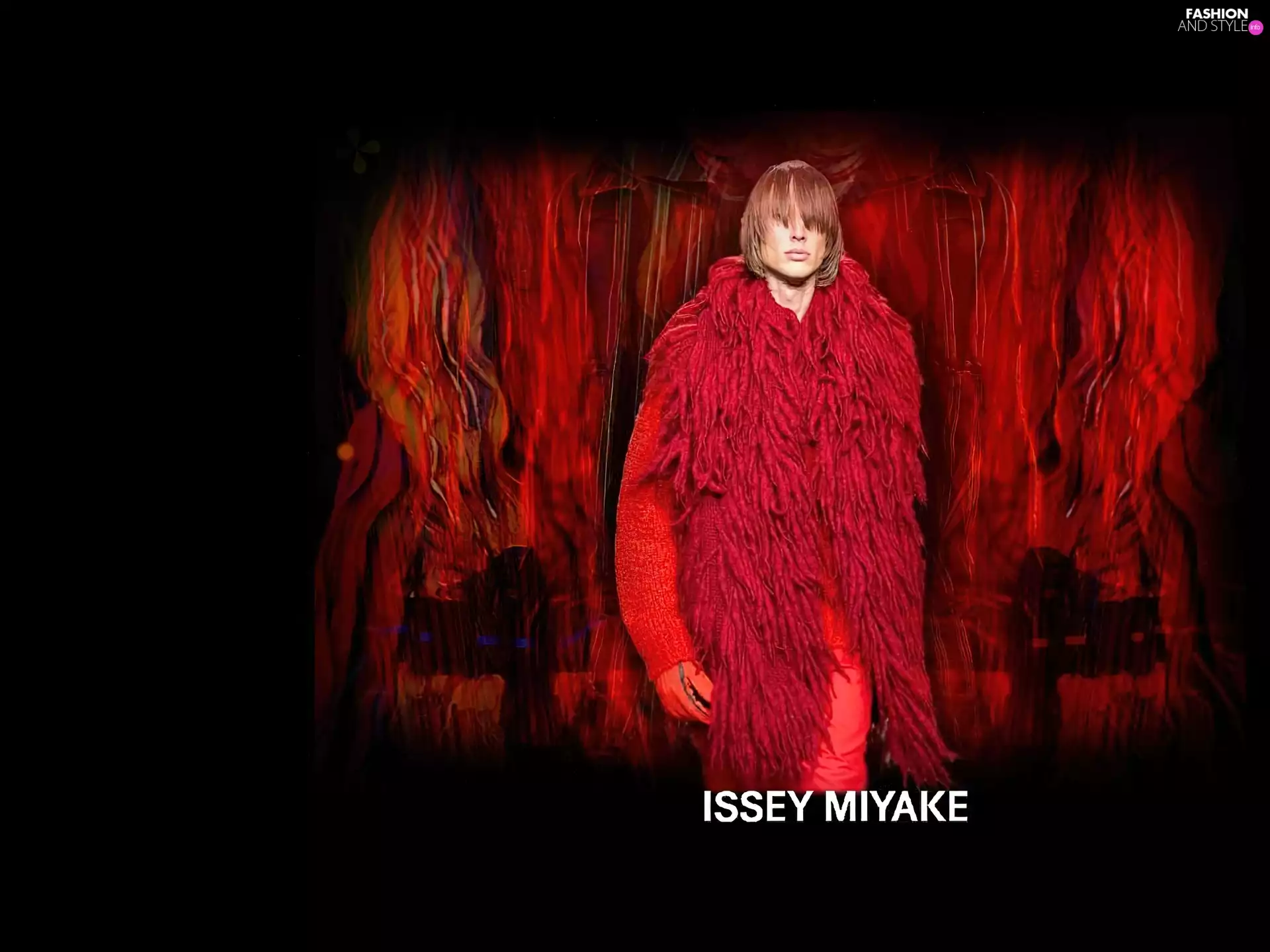 Issey Miyake, shawl, sweater, a man