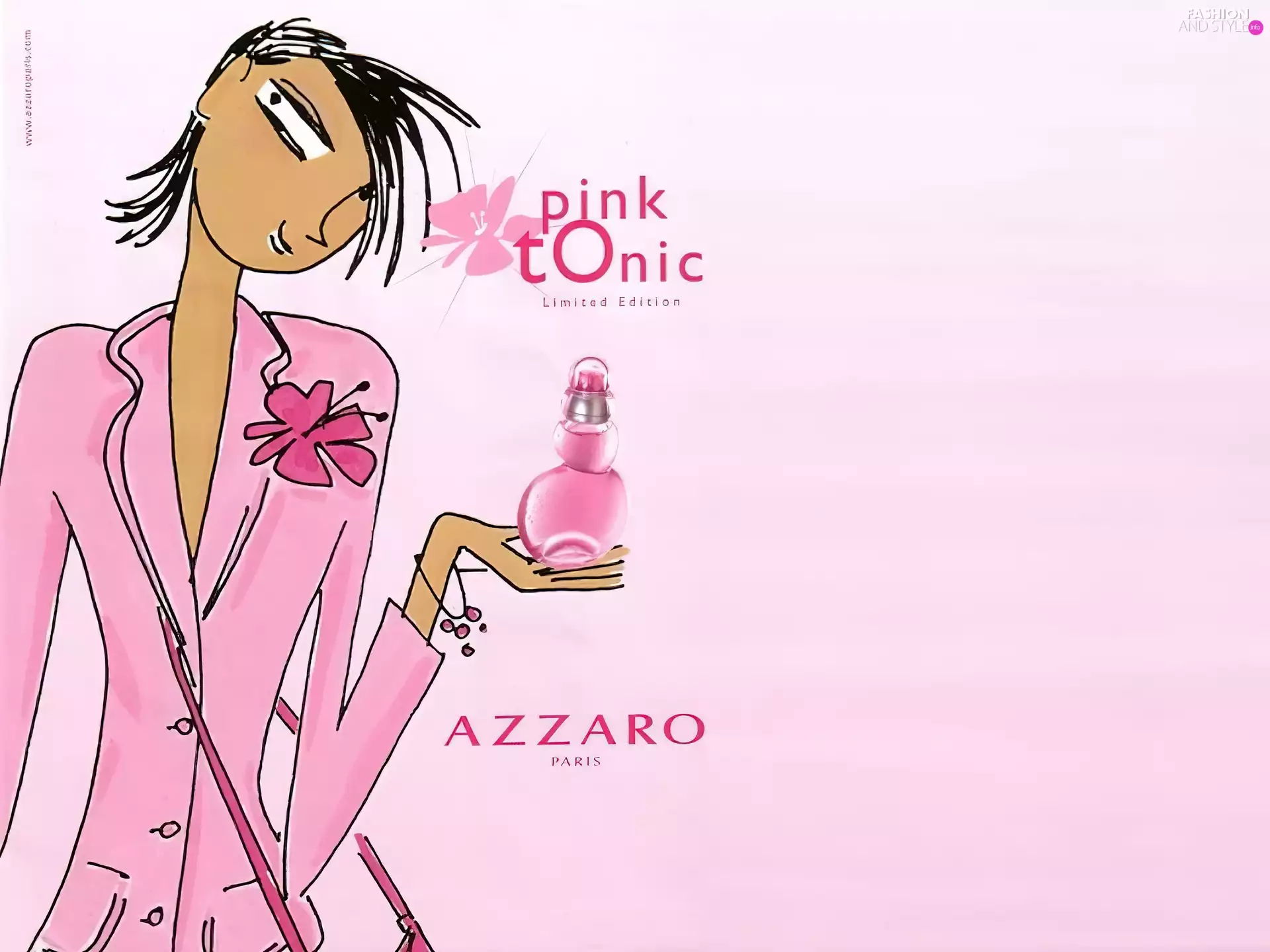 bowl, Pink, Women, tonic, Azzaro, perfume, Drawing