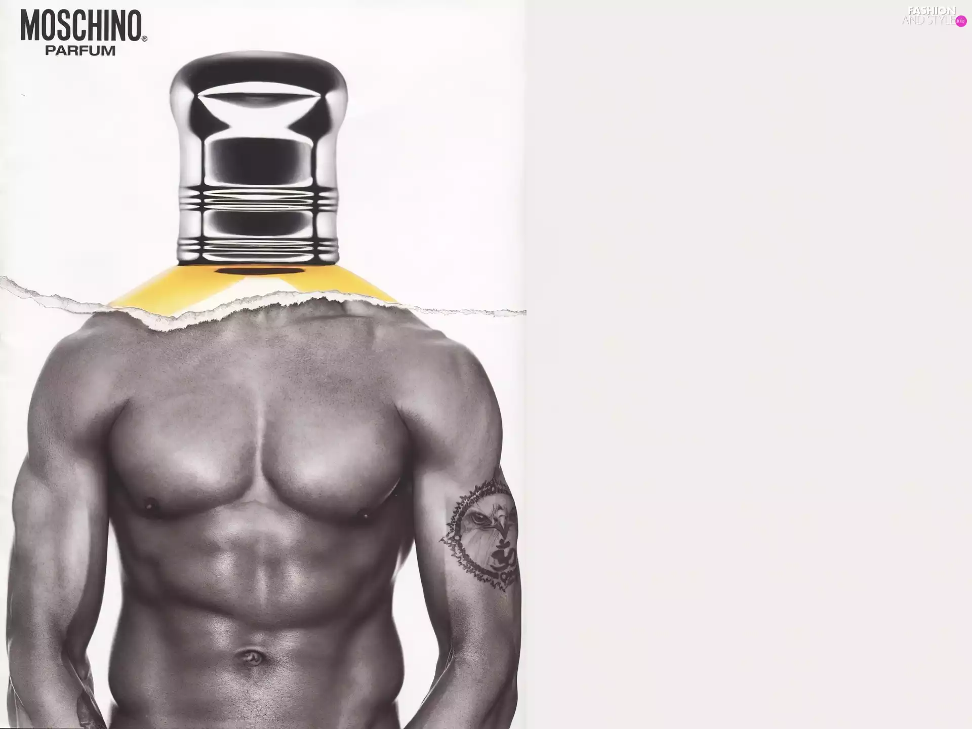 Moschino, bowl, perfume, torso